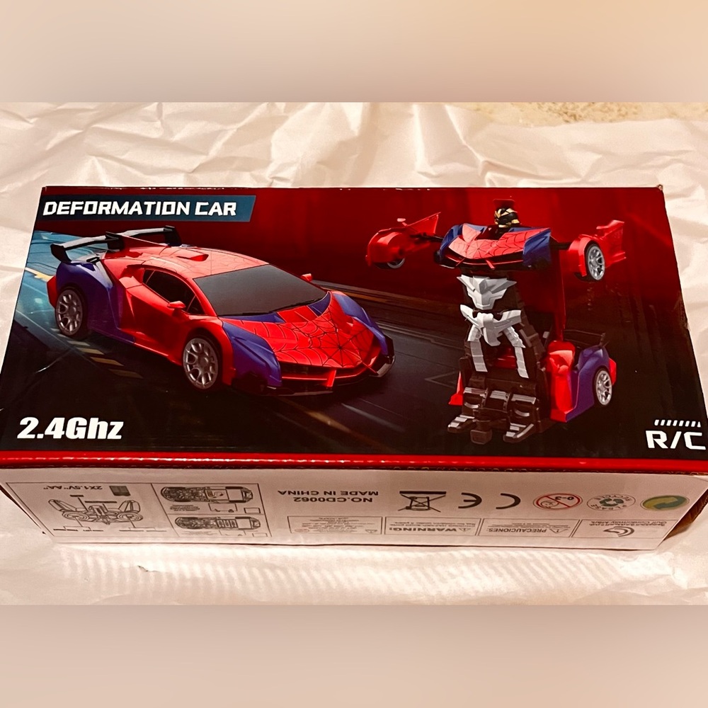 Remote control Spiderman Red and Blue Deformation Car